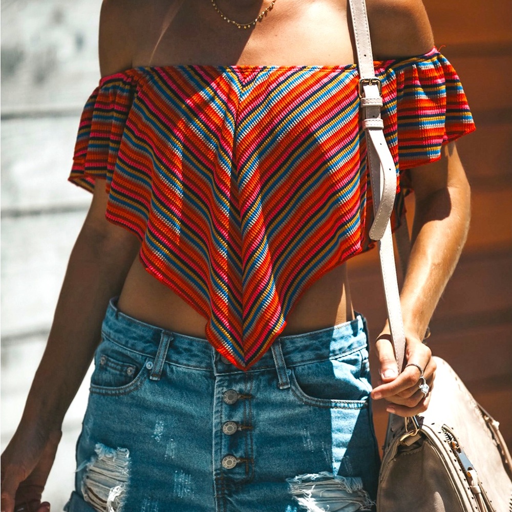 NIB LANI BROADEN YOUR HORIZONS STRIPED TOP, Sz.S, BNIB